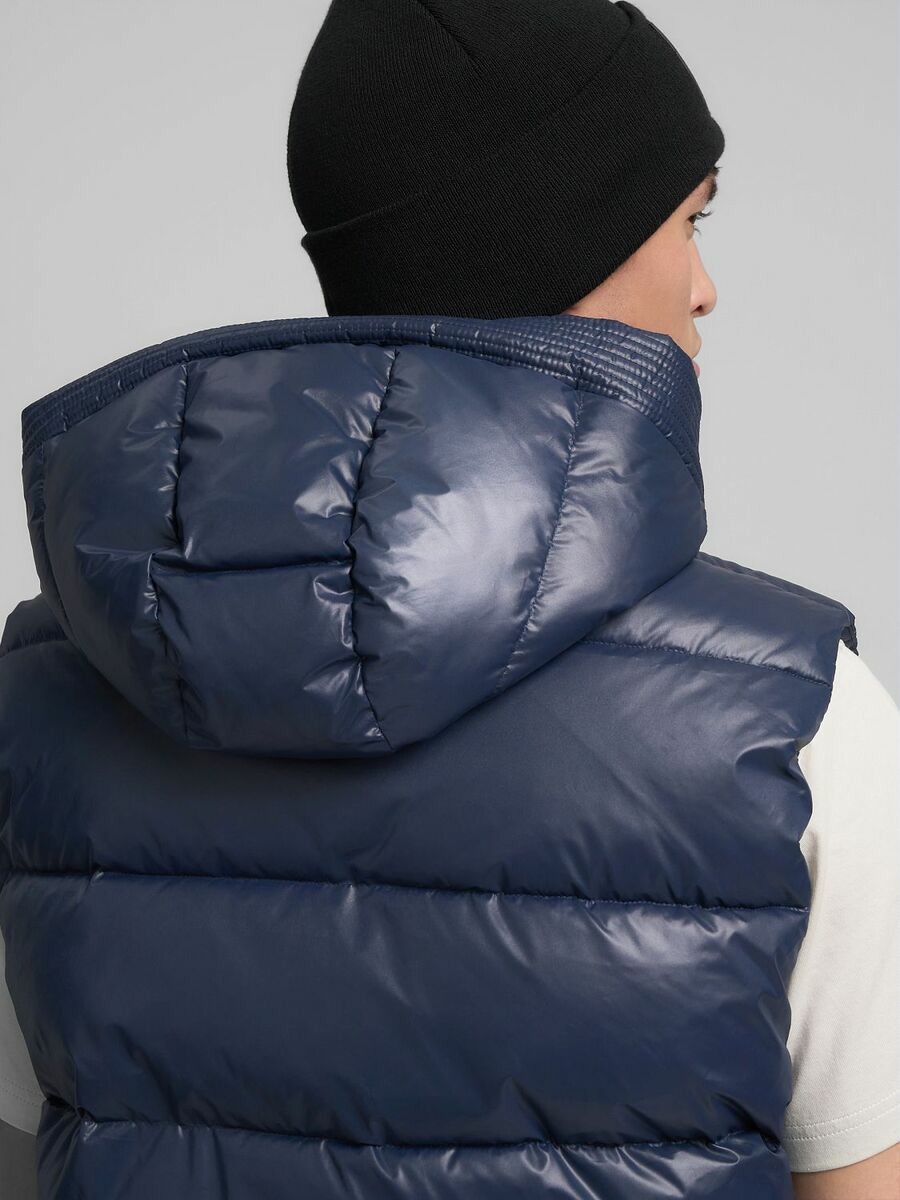 リサイクルポリキルティングフーディーベスト 詳細画像 ネイビー 6